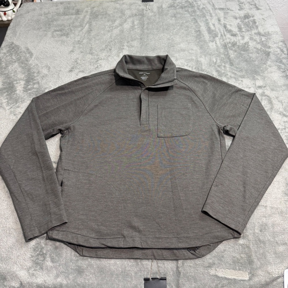 Ministry of Supply Womens XS Gray Quarter Zip Pullover Technical Stretch Sweater